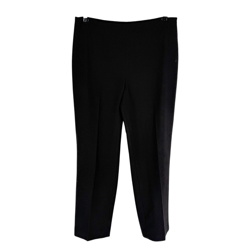Talbots Dress Pants Womens Size 10P Black Classic Side Zip Slim Fit Washable